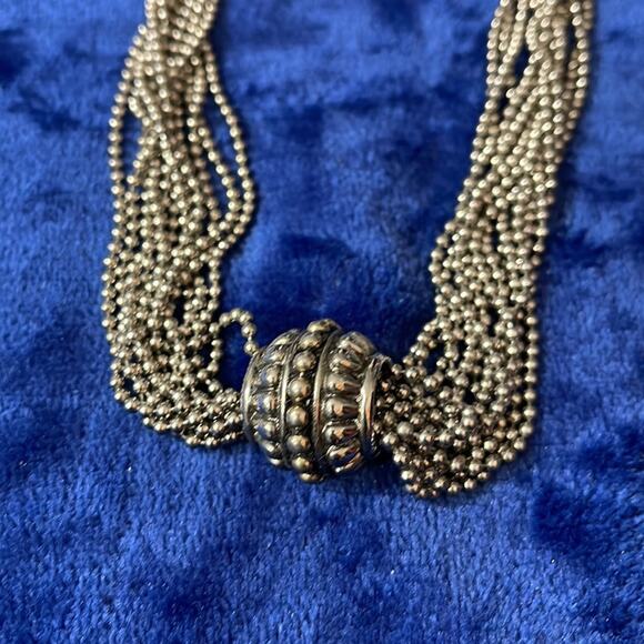 Vintage Metal Necklace Silver - Picture 6 of 6